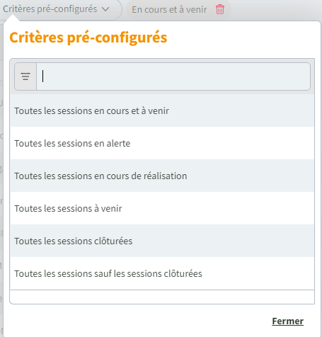 page de apprenants