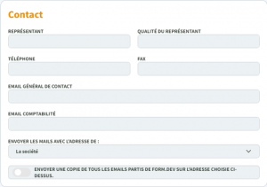 page de configuration