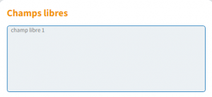 page de configuration